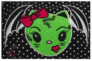 Purse Girly Zombie Bat Polka Dot Rockabilly Punk Gothic Tattoo Pin Up 