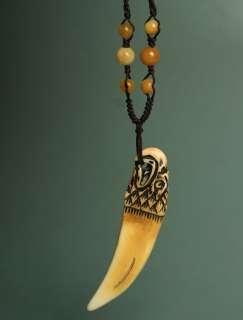 TIBETAN WOLF TOOTH EAGLE SHAPE PENDANT COOL GOTHIC NECKLACE J006 