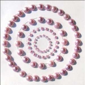 Want2Scrap Sticker Spellbinders Circle Scallop Small Pearl Lavender 
