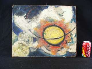 Antique Signed Mid Century Modern Abstract O/C Painting  