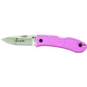  KA BAR Dozier Mini Folder Knife, Pink: Sports & Outdoors