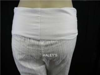 New Lagoona White Cotton Pants Cruise Wear Misses Size Medium Free 