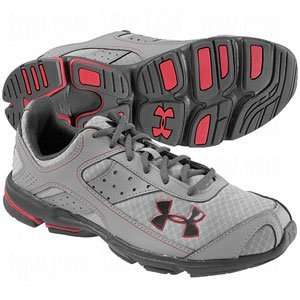  Under Armour Boys Dash Athletic Shoes Steel/Red/Charcoal 6 
