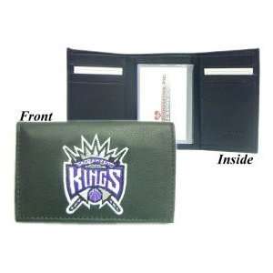  Kings Embroidered Leather Tri Fold Wallet