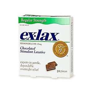  Ex lax regular strength chocolated stimulant laxative tablets 