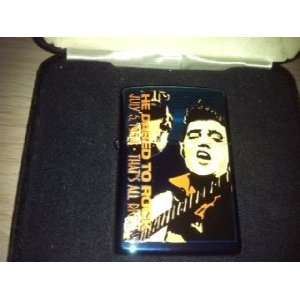 ZIPPO COMMEMORATIVE ELVIS PRESLEY LIMITED EDITION LIGHTER HE DARED TO 