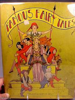 Watty Piper. Famous Fairy Tales. 1933 Color Illus DJ  