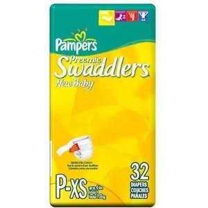  Pampers Swaddlers Jumbo Pack Preemie Diapers XS 32ct 