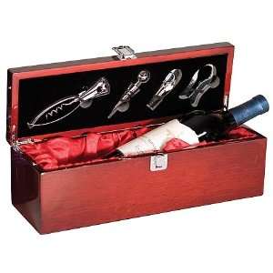   Single Wine Bottle Presentation Box with Tools   Gift 