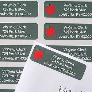  Chalkboard Teacher Custom Return Address Labels: Office 
