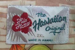 Hilo Hattie Tiki God Glass Mug Tropical Drink Aloha Hawaiian Shirt 2XL 