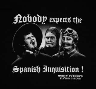 Monty Python Flying Circus Spanish Inquisition Funny TV Show T Shirt 