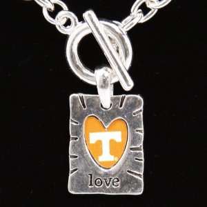  Tennessee Volunteers Team Color Love Necklace: Jewelry