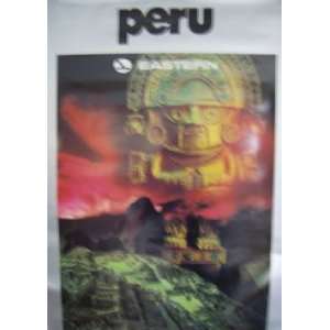 Peru Travel Poster, Eastern Airlines, 1970s.