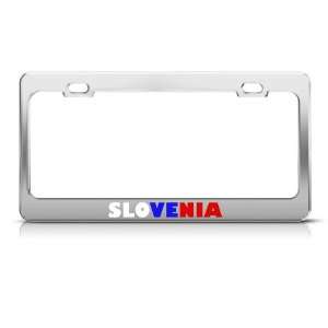 Slovenia Flag Country Metal license plate frame Tag Holder