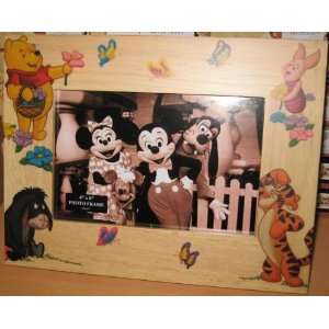  Disney Pooh Tigger Piglet Eeyore Wood Photo Frame 4 x 6 
