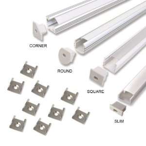   Strip Light Channel Package   Corner   Clear cover: Home Improvement
