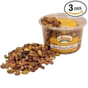 Aurora Products Inc. Pistachio Meat Raw, 9 Ounce Tubs (Pack of 3 