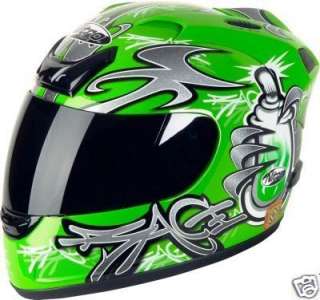 Nitro VX N250 Motorbike Full Face Kawasaki Green Helmet  