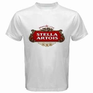 Stella Artois Beer Beer Logo New White T Shirt Size  XL 