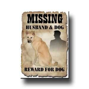 Canaan Dog Husband Missing Fridge Magnet