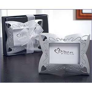  Silver Finished Resin Photo Frame With Heart Cut Outs 