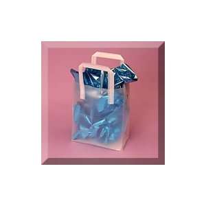  250ea   8 X 5 X 10 Clear Premium Frosty Plastic Handle Bag 