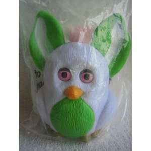 Burger King Furby, 3.75 White with Green Tummy, Pink Hair   2005 Kids 