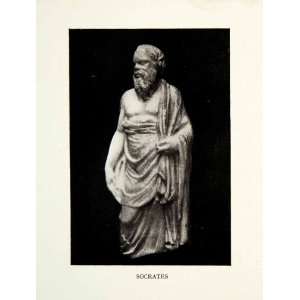  1929 Print Ancient Greek Philosopher Socrates Statue Sculpture 