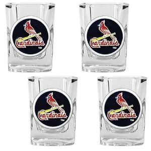  St. Louis Cardinals MLB 4pc Square Shot Glass Set: Sports 