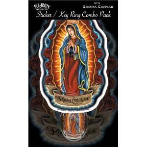 Mindfull Designs   Virgin Guadalupe Pray For Us   Metal Keychain and 
