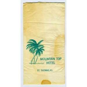    Mountain Top Hotel Napkin St Thomas Virgin Islands 