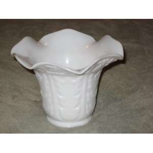  Vintage 1950s Imperial Milk Glass 4 1/2 Inch Crimped 