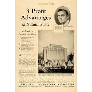   Ad Indiana Limestone Chicago Daily News Building   Original Print Ad
