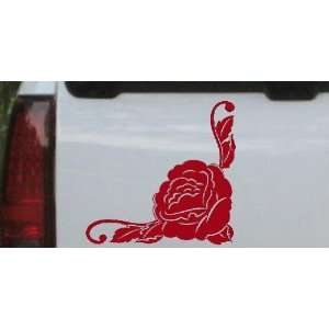 Rose Inside Corner Flowers And Vines Car Window Wall Laptop Decal 