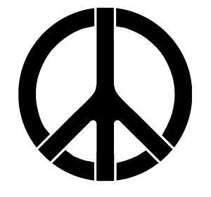 peace sign stencil for Airbrush Tattoo craft Art  