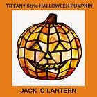 Halloween ORANGE PUMPKIN Tiffany Style Stained Glass Jack oLantern 