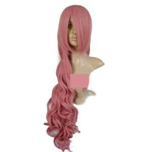  Anime Long Wavy Pink Girl Side Bang Wig Cw200 Beauty