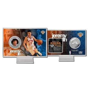  Jeremy Lin New York Knicks Silver Coin Card: Sports 
