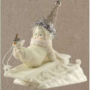   56 SNOWBABIES DREAM *Fly With Me* SNOWBABIE ON SLED WITH LITTLE BIRD