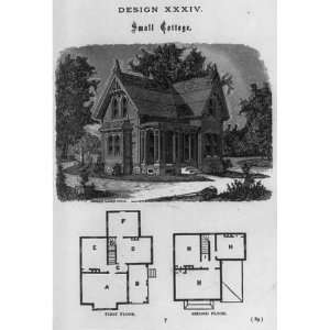   . Small cottage,1873,exterior,floor plans,dwellings: Home & Kitchen