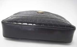 VINT BIJOUX MEDICI Black Alligator Clutch Handbag  