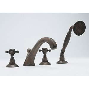   Tub Set W Handshower by Rohl   A1804LC in Inca Brass
