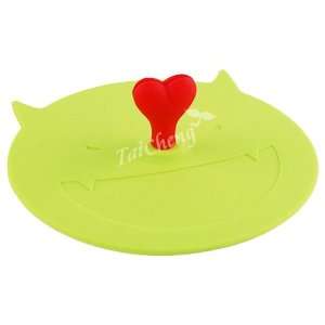  Universal Silicone Food Drink Container Mug Lid   Heart 
