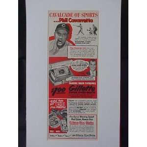 Phil Cavarretta Chicago Cubs Manager 1952 Gillette Advertisement 