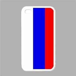 Russia Flag White Iphone 4   Iphone 4s Case