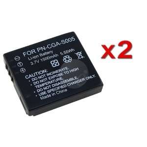  2 x Premium CGA S005 / CGA S005E Compatible Battery for 