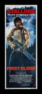 FIRST BLOOD * ORIG MOVIE POSTER INSERT RAMBO STALLONE  