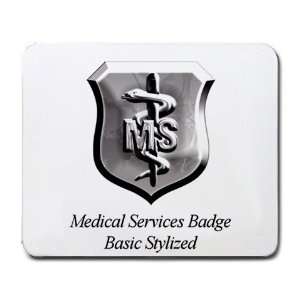  Medical Services Badge Basic Stylized Mouse Pad Office 