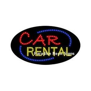  Car Rental LED Sign (Oval): Sports & Outdoors